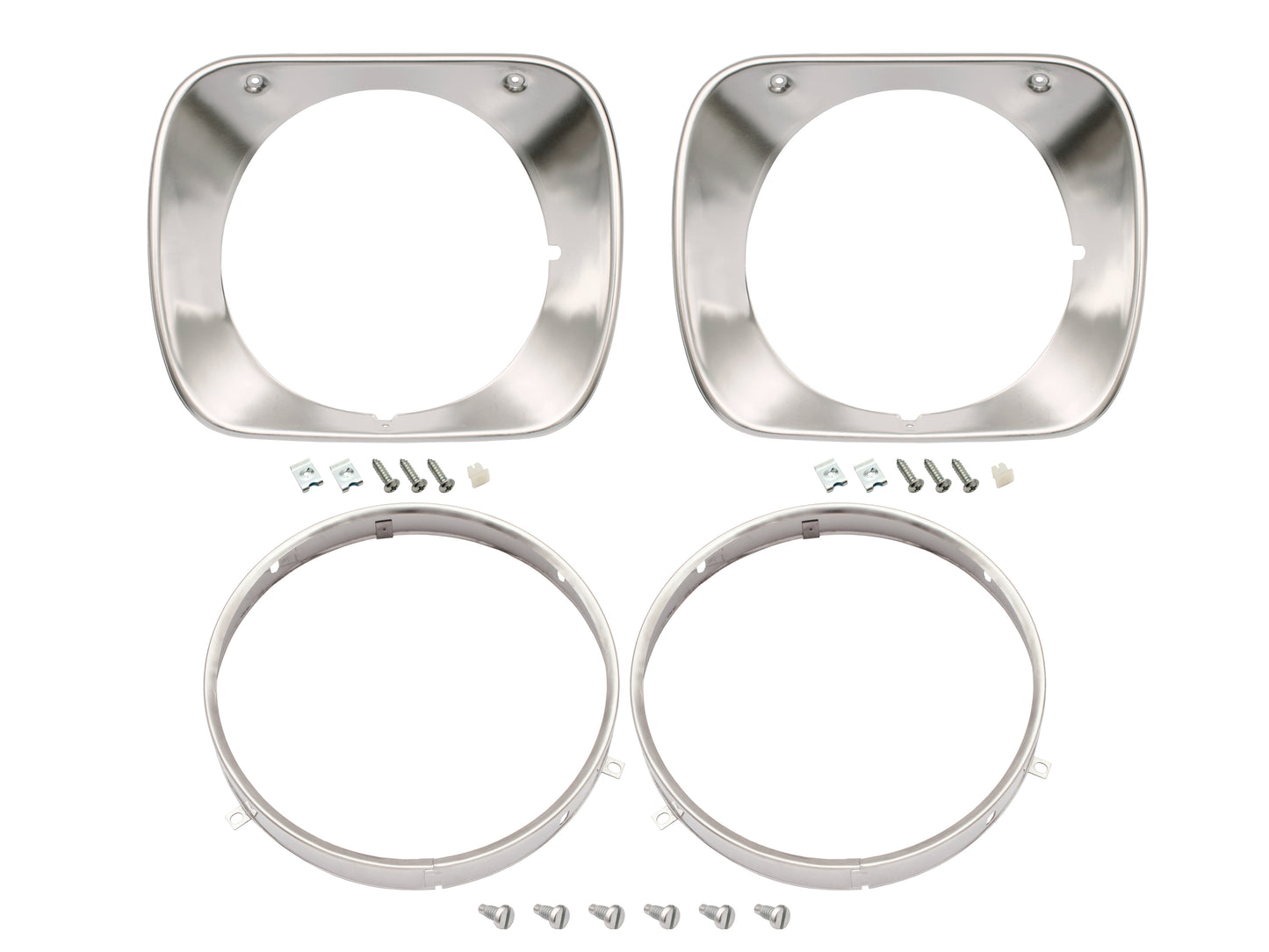 Headlight Rim Kit IInner & Outer L&R HQ All Single Anodis - HLRKHQA
