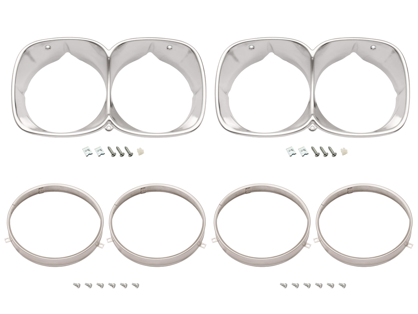 Headlight Rim Kit Inner & Outer L&R HQ Premier LS Anodised - HLRKHQPA
