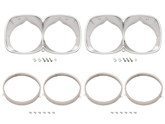 Headlight Rim Kit Inner & Outer L&R HQ Premier LS Anodised - HLRKHQPA
