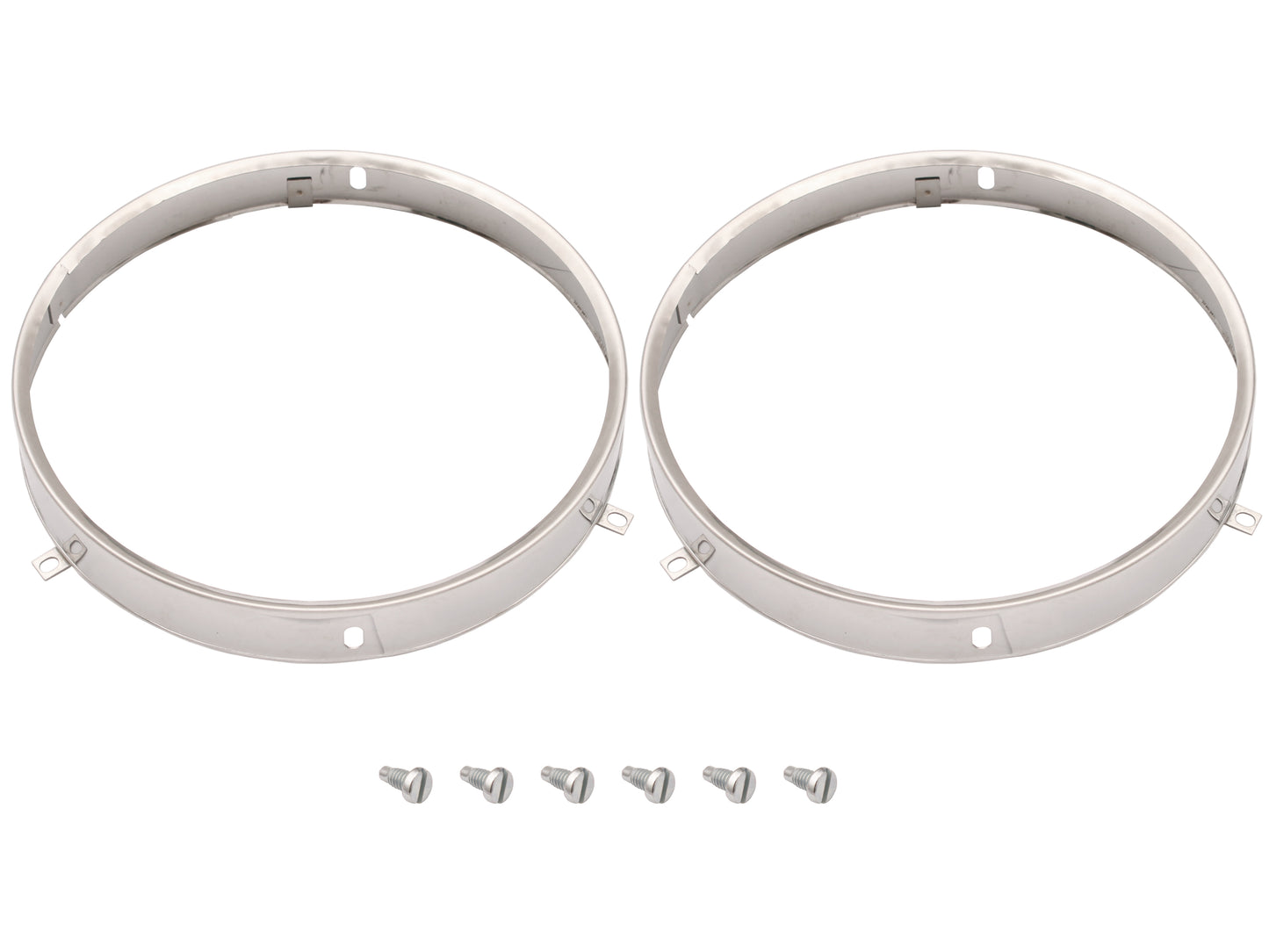 Headlight Rim Kit Inner & Outer L&R HQ All Single Silver - HLRKHQS