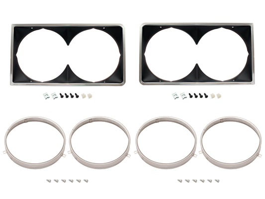 Headlight Rim Kit Inner & Outer L&R HX HZ Premier GTS Black - HLRKHXSB