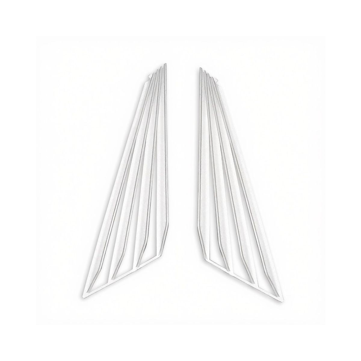 Rear Quarter Window Venetian Blind Pair (White – Fan) Holden VK VL Sedan- HM0232W