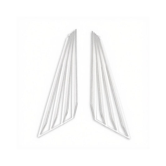 Rear Quarter Window Venetian Blind Pair (White – Fan) Holden VK VL Sedan- HM0232W