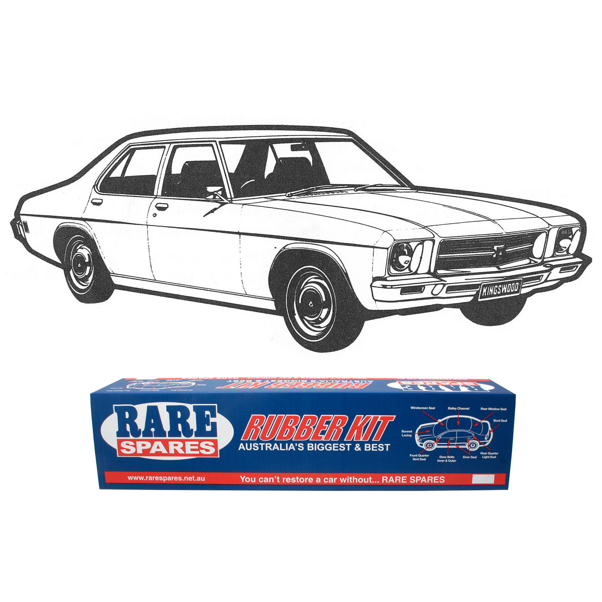 Body Rubber Kit Holden HQ Sedan - HQ1P