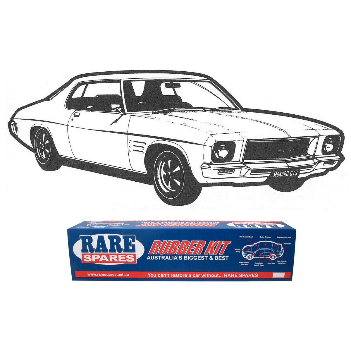 Body Rubber Kit Holden HQ HJ HX Coupe - HQ4P