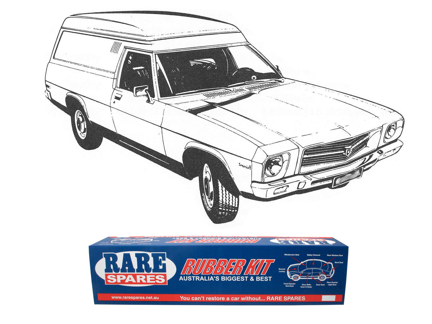 Body Rubber Kit Holden HQ Panelvan - HQ5