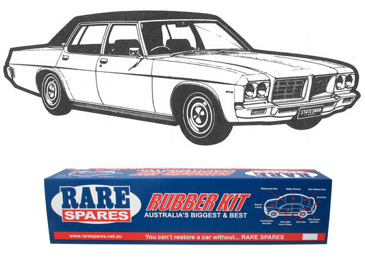 Body Rubber Kit Holden HQ Statesman (Black) - HQ6