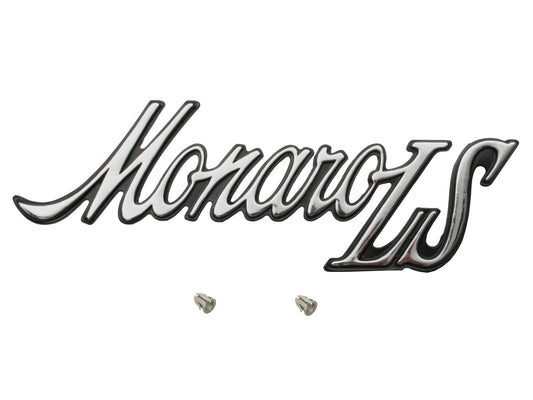 Holden - MONARO LS - Badge x1 Guard or Boot HQ HJ fender  emblem - B1015