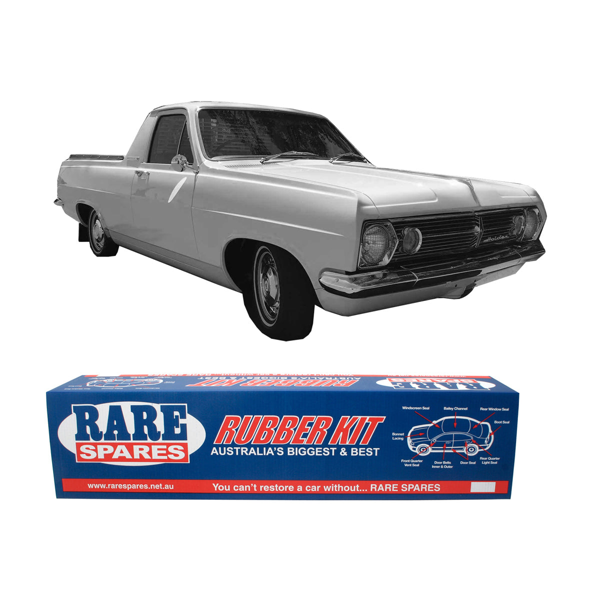 Body Rubber Kit Holden HR Special Ute - HR3