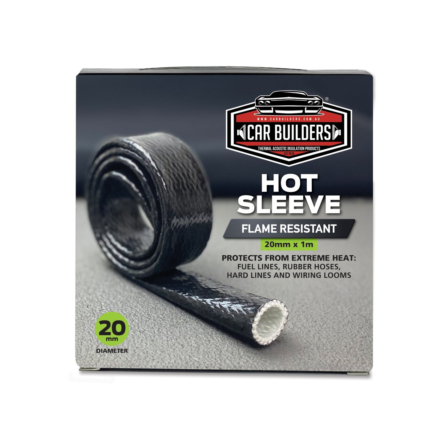 Car Builders Flame Resistant Hot Sleeve 20mm - HSLE20