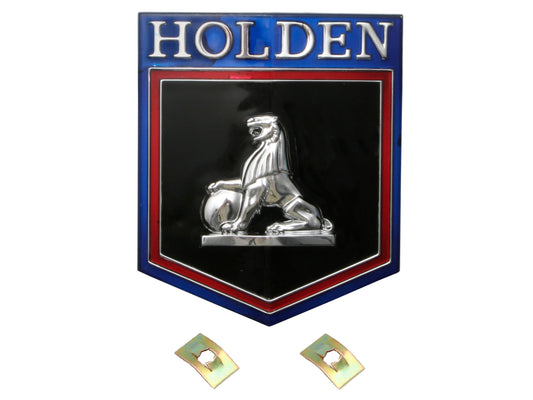 Holden Premier Grille Emblem Insert / Badge HT HG Chrome finish incl Clips - B1301
