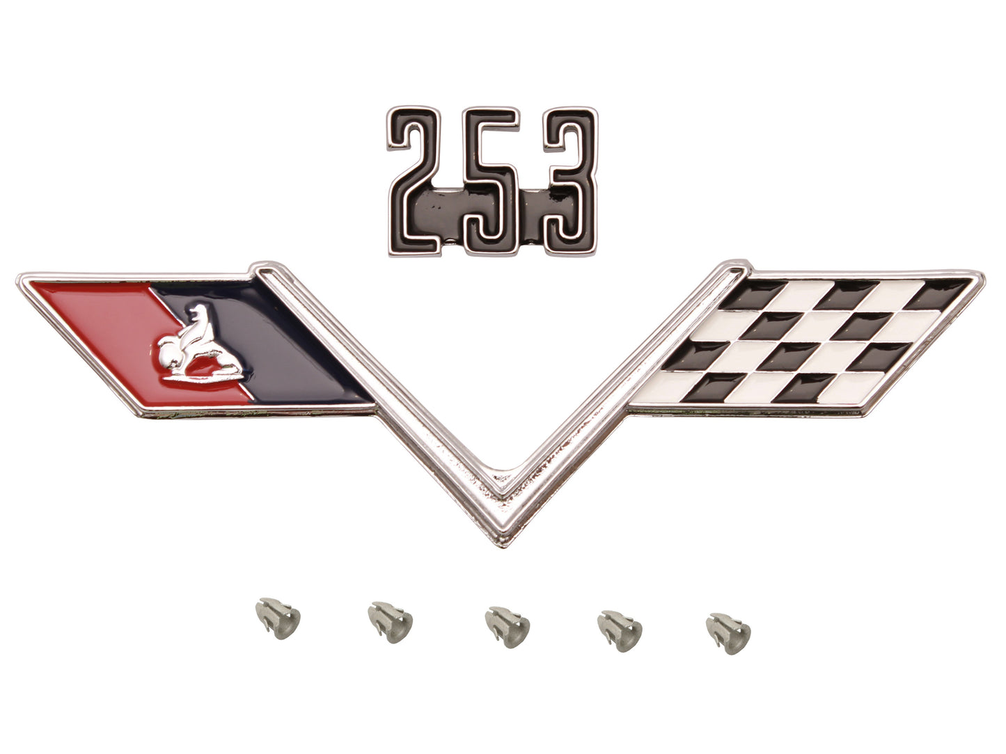 Holden HT HG Emblem / Badge - 253 - +Flags +Clips V8 Monaro GTS Sedan Coupe - B1089