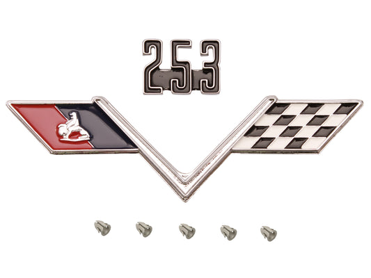 Holden HT HG Emblem / Badge - 253 - +Flags +Clips V8 Monaro GTS Sedan Coupe - B1089