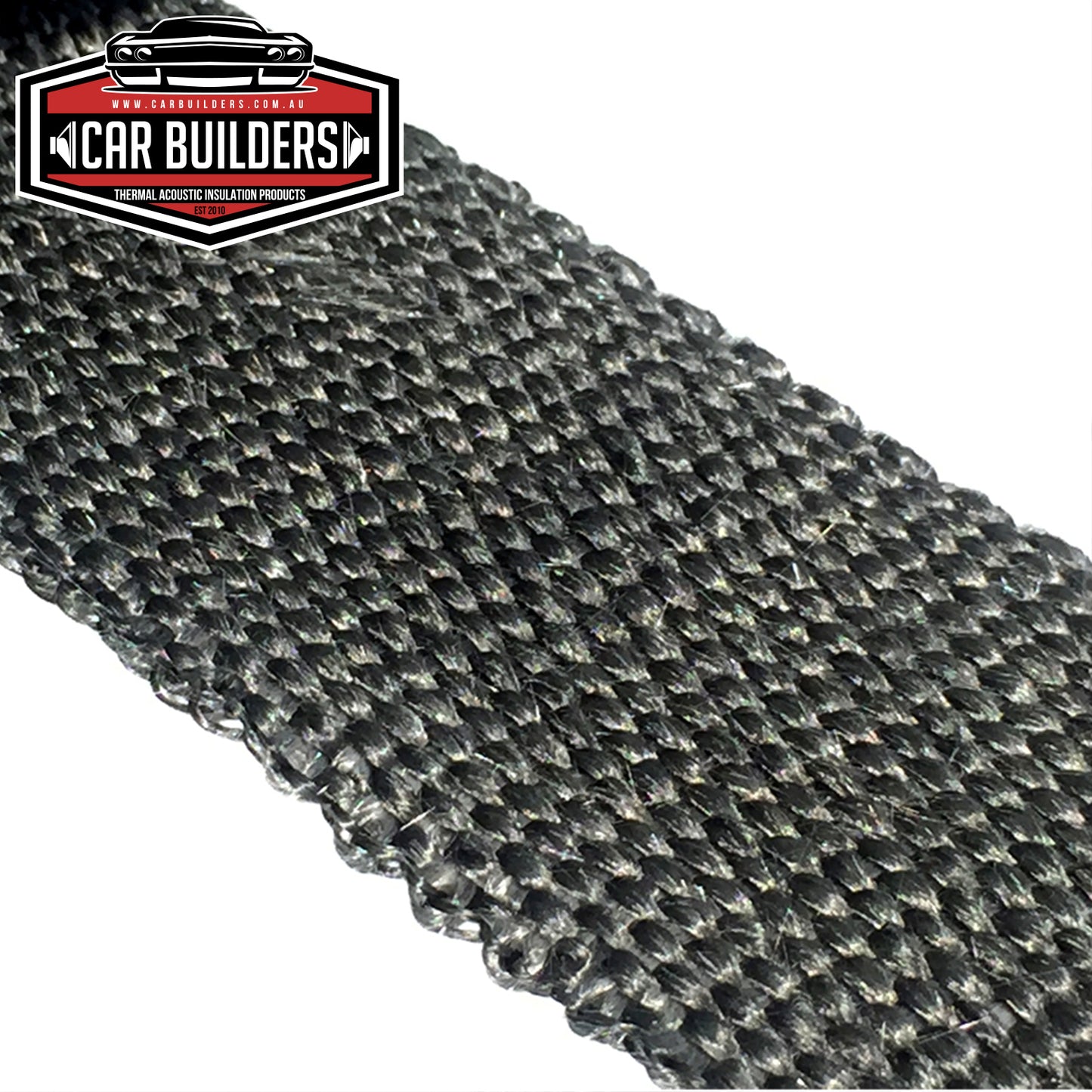 Car Builders Premium Black Titanium Exhaust Header Wrap 25mm - HWBLK25