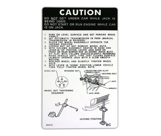 Decal Jack Usage LX Sedan - JD1002