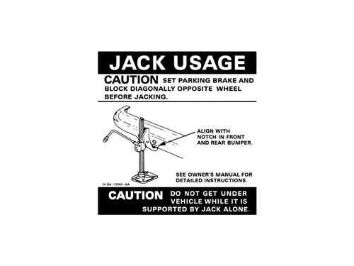 Decal Jack Usage XB - JD2002