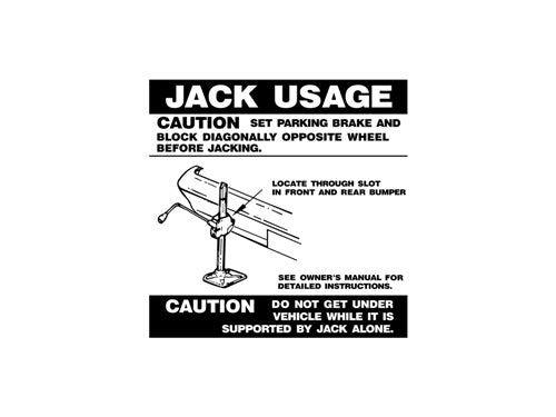 Decal Jack Usage XC - JD2003