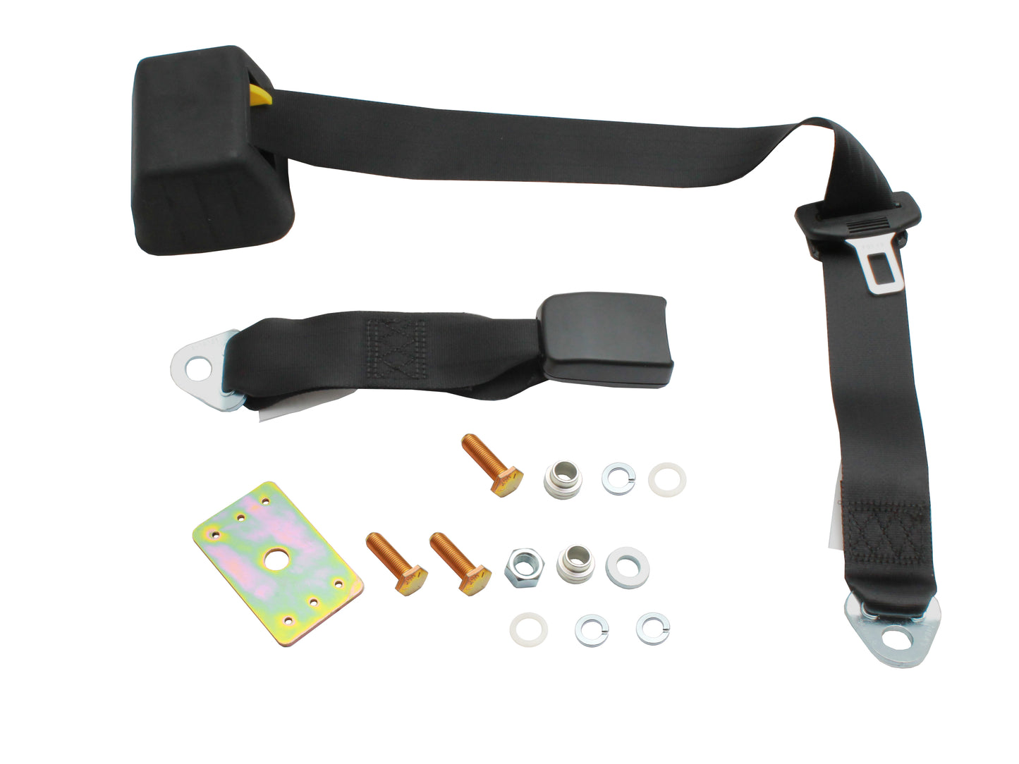 Seat Belt Universal Inertia Top Rear Parcel Shelf Mount 275mm Fixed Webb Buckle - K1511