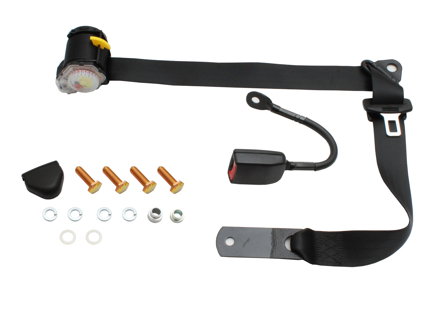 Pillar Mount Inertia Seat Belt (Cappuccino - 400mm Solid Stalk) Holden / Ford - K1513C