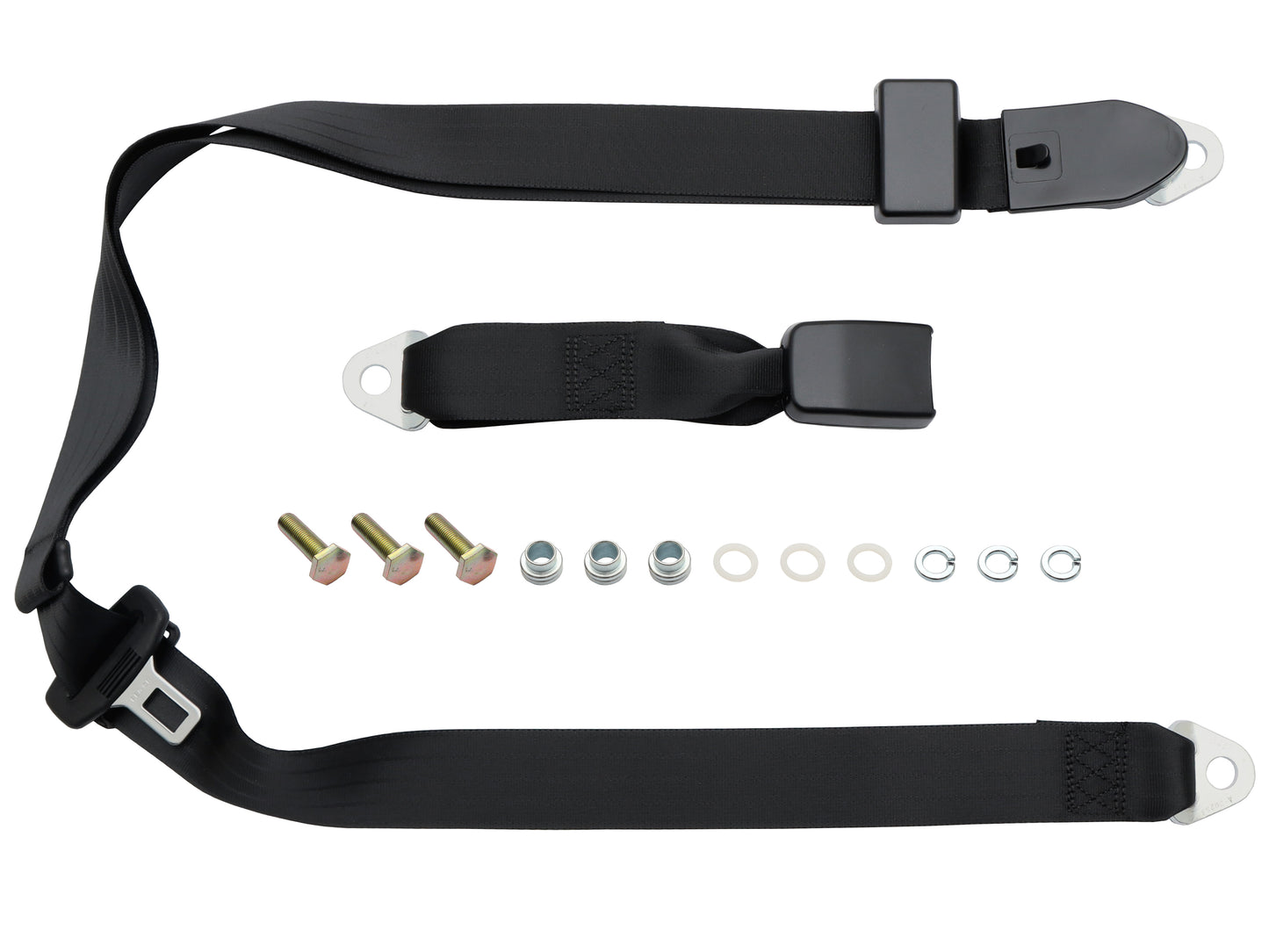 Seat Belt Black Lap Sash 275mm Webb Buckle - K1635S