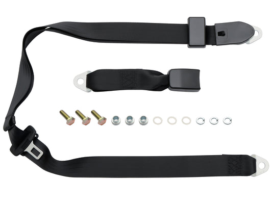 Seat Belt Black Lap Sash 275mm Webb Buckle - K1635S