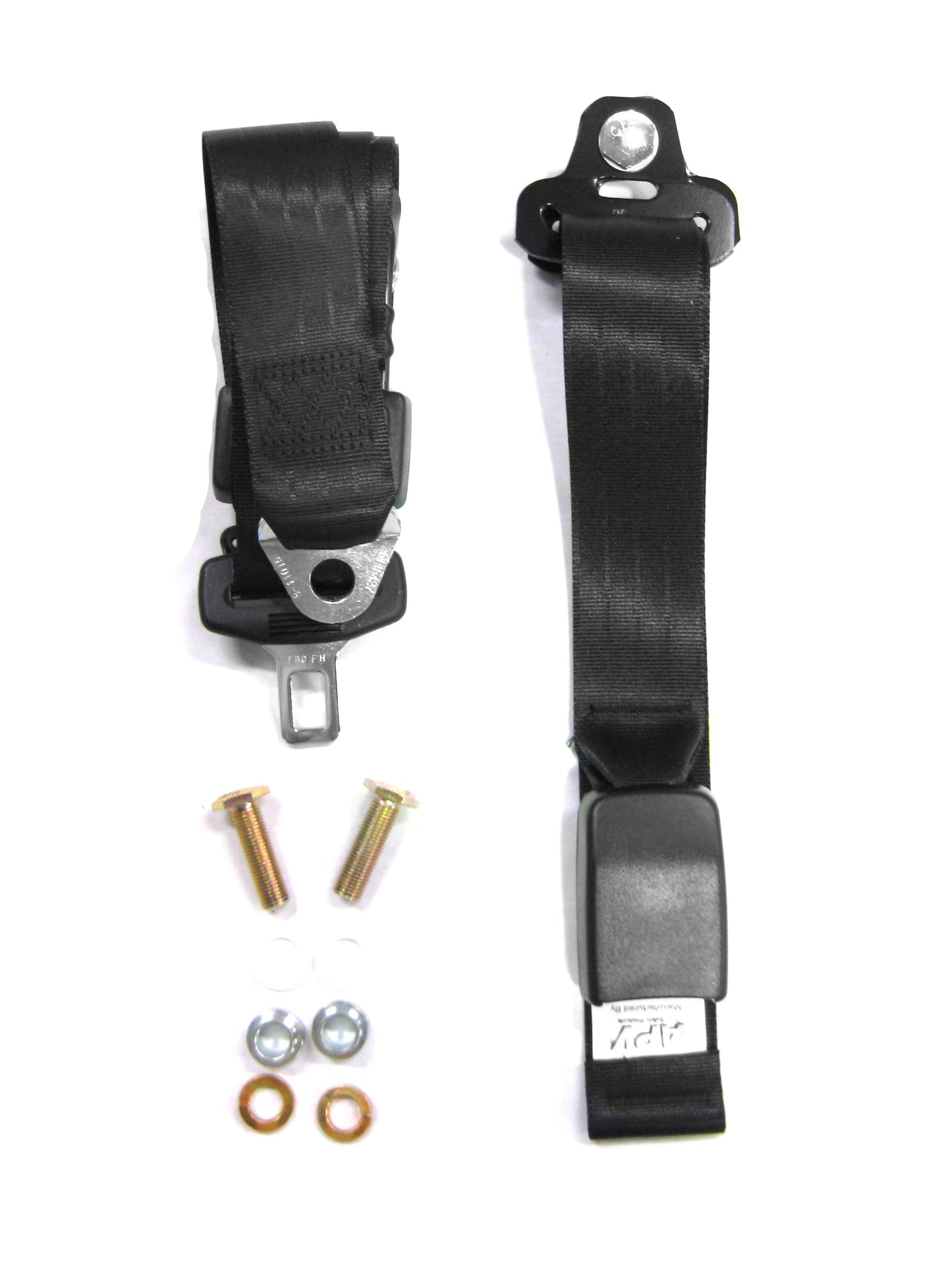 Seat Belt Black Lap Sash 275mm Web Buckle - K1635