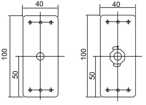 Seat Belt Reinforcing Plate Centre Mount 100x40mm - K4417