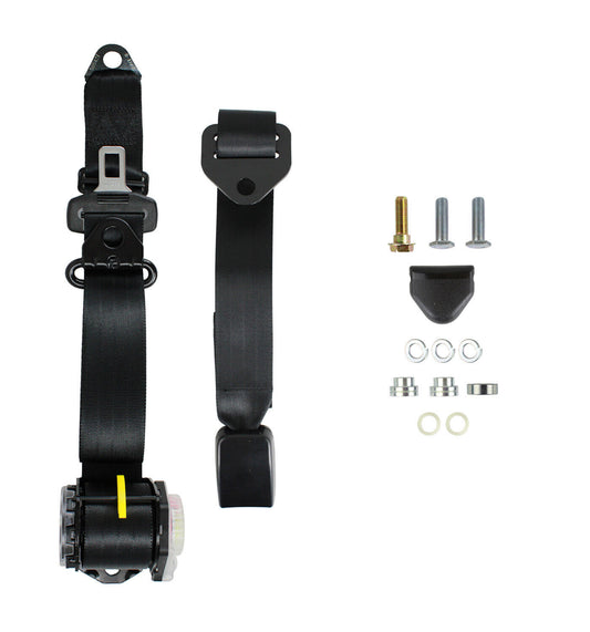 Seat Belt (90/90 Pillar Mount Inertia Black - Adjustable Webb) Universal - K4543