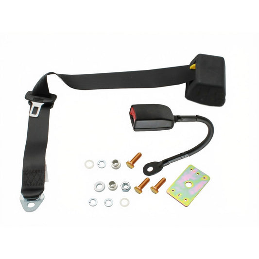 Parcel Shelf Mount Inertia Seat Belt (Black - 400mm Solid Stalk) Universal - K6265