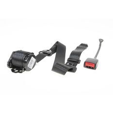 Seat Belt 100/90 Pillar Mount Inertia (Black -  350mm Solid Floor Stalk) RH Universal - K6296