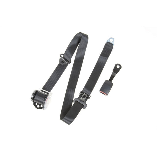 Seat Belt 100/90 Pillar Mount Inertia (Black - 170mm Solid Seat Buckle) LH Universal - K6303