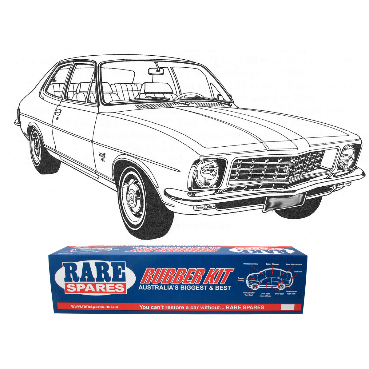 Body Rubber Kit Holden LC LJ Torana Coupe - LC1P