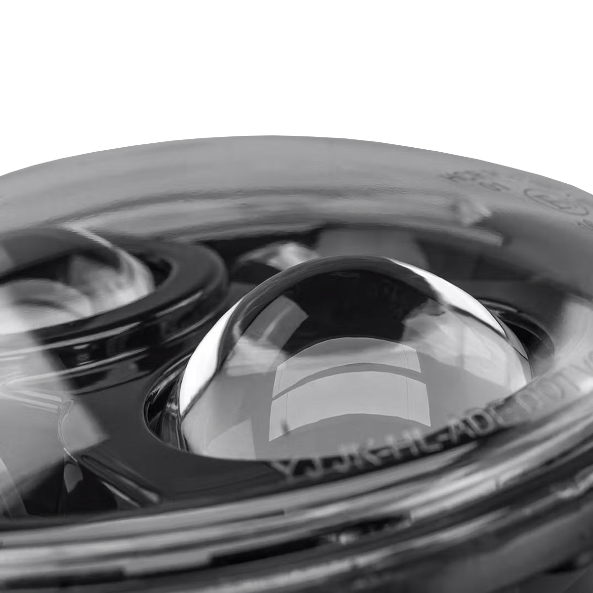 STEDI Carbon 7” LED Black Headlight (Sealed, w/ Parker) - LEDMOTO-CARBON-7BLK