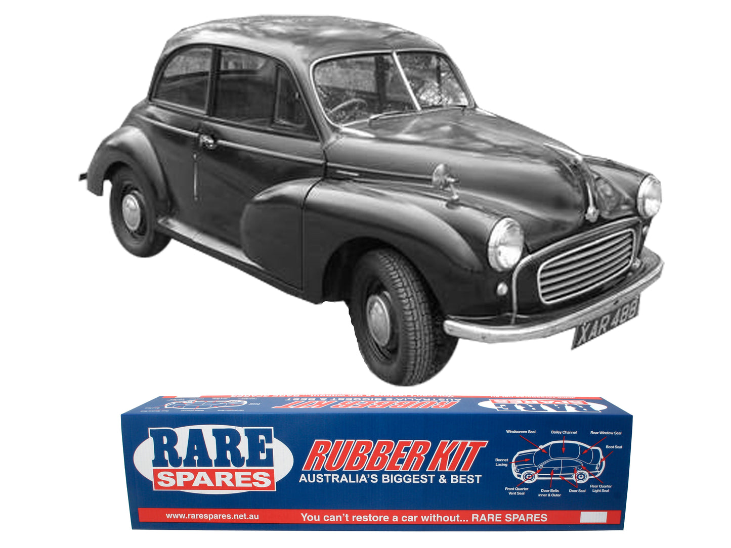 Body Rubber Kit Morris Minor Split Screen 1949-1956 2 Door - LEY3