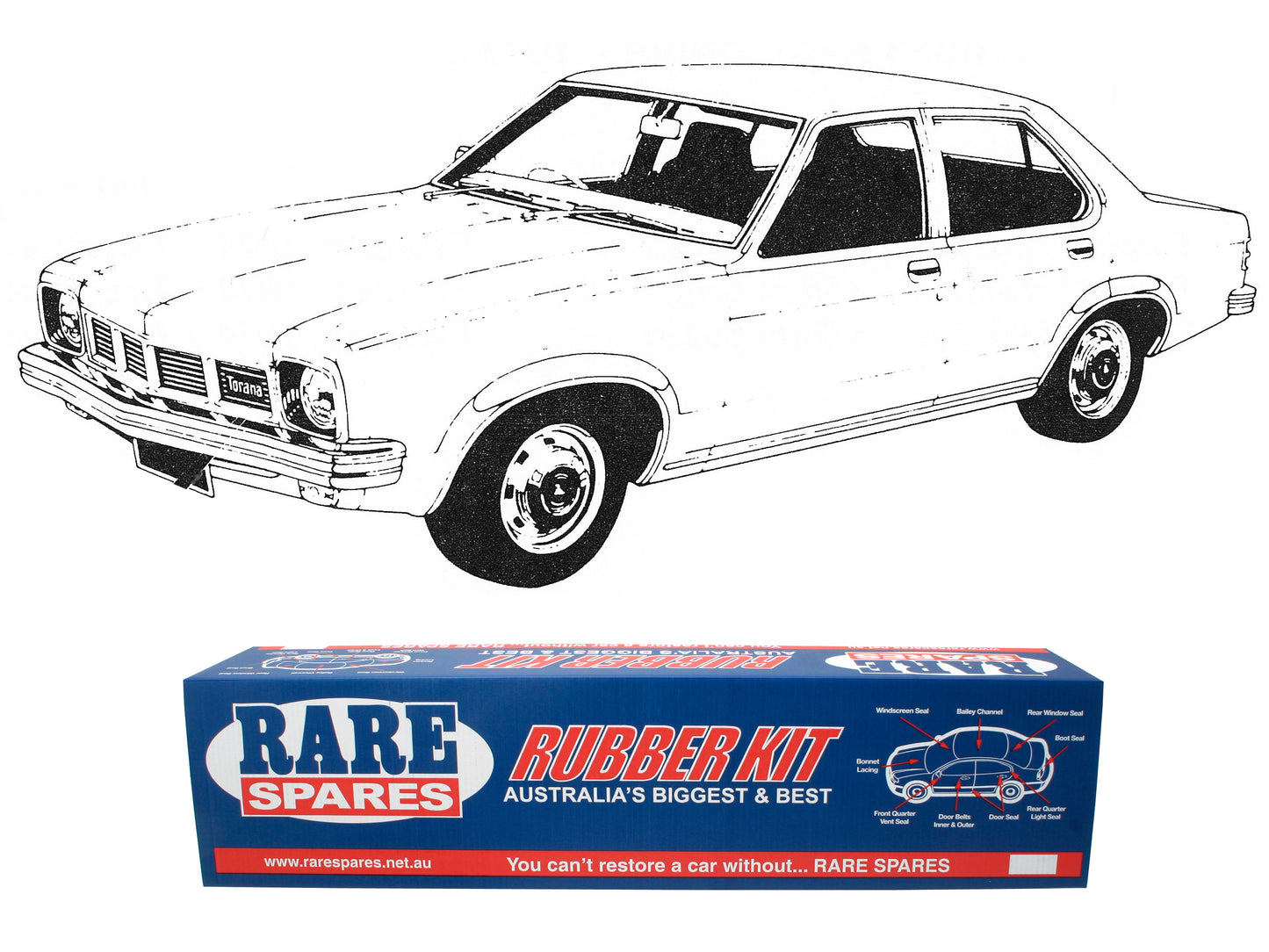 Body Rubber Kit Torana LH LX Sedan Chamois - LH1CH