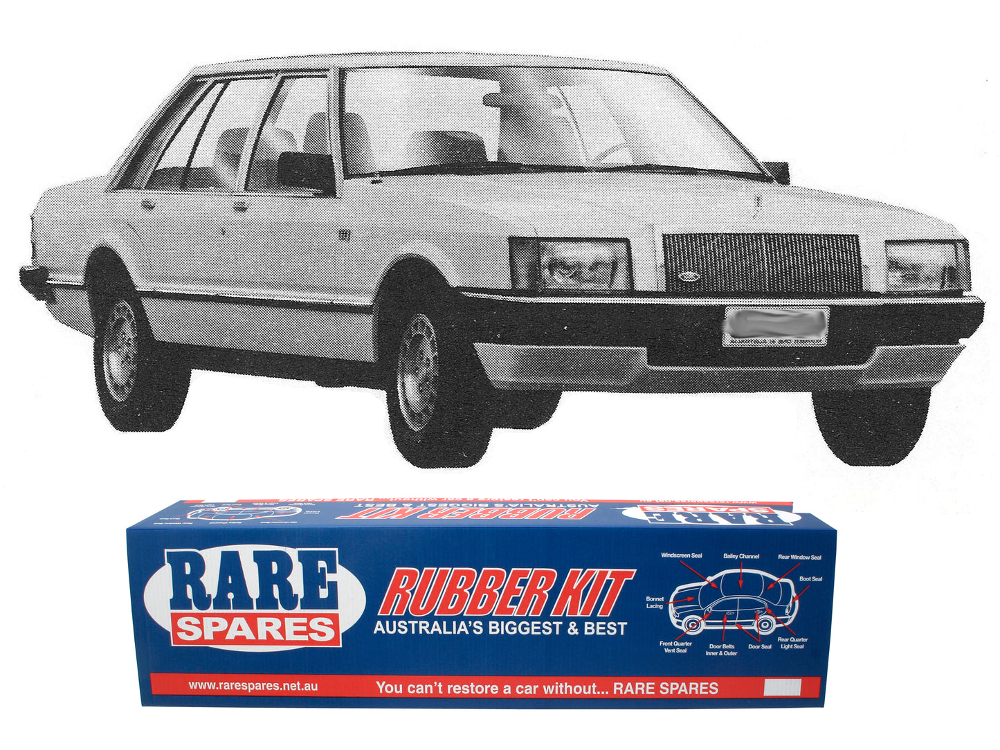 Body Rubber Kit Ford LTD FC FD FE Sedan - LTD3