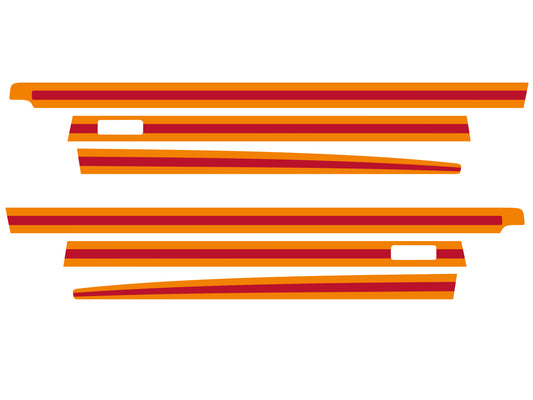 Body Decal Body Stripe Kit (Orange / Red) Holden LX SS Hatch - BD1123