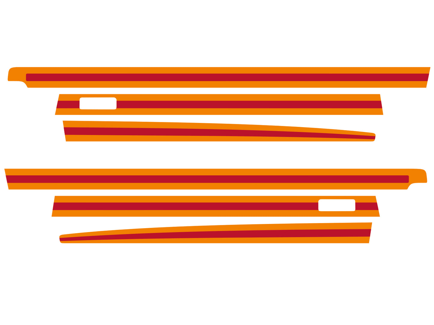 Decal Body Stripe Kit LX "SS" Hatch Orange Red - BD1123