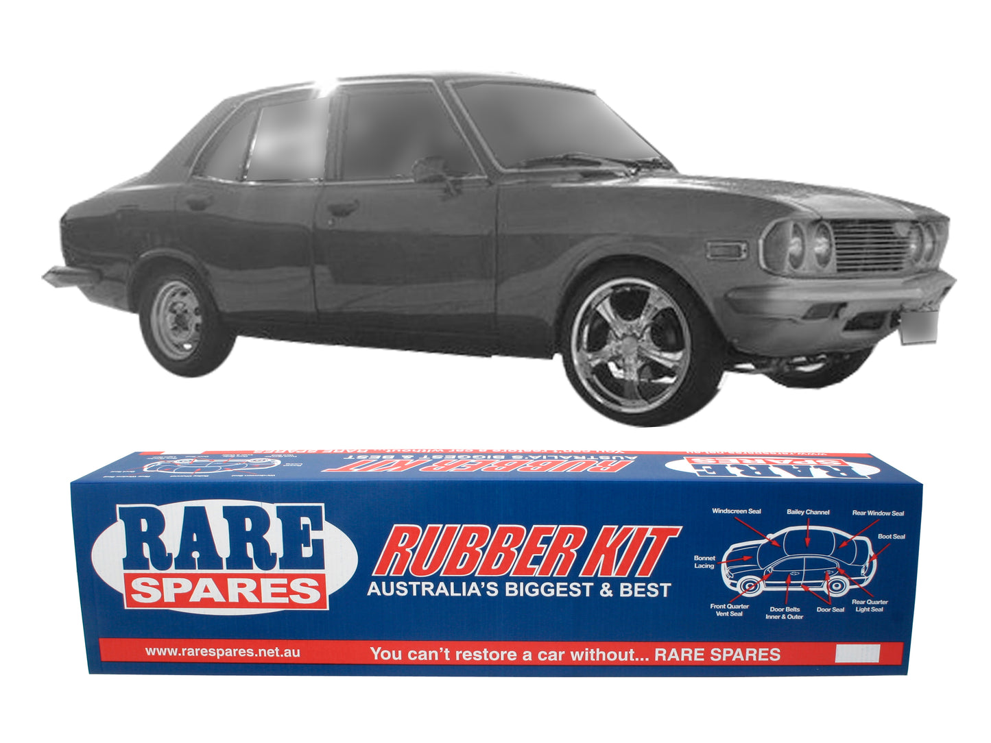 Body Rubber Kit Suits Mazda RX2 Capella Sedan 1970 - 1976 - MAZ12