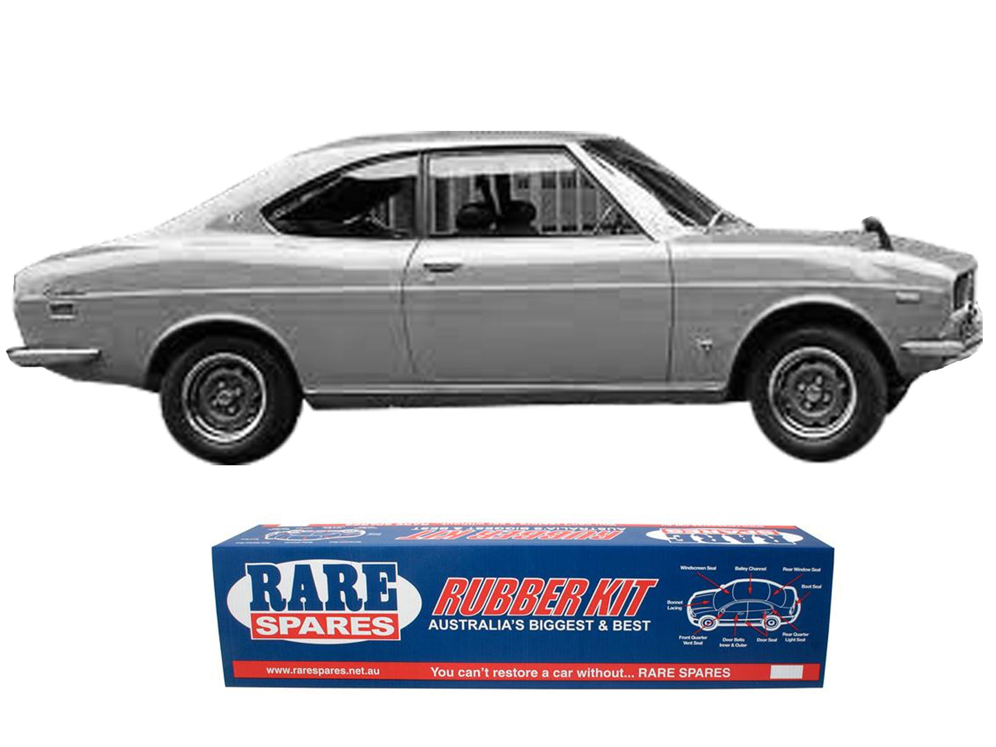 Body Rubber Kit Suits Mazda RX2 Coupe 1970 - 1976 - MAZ14