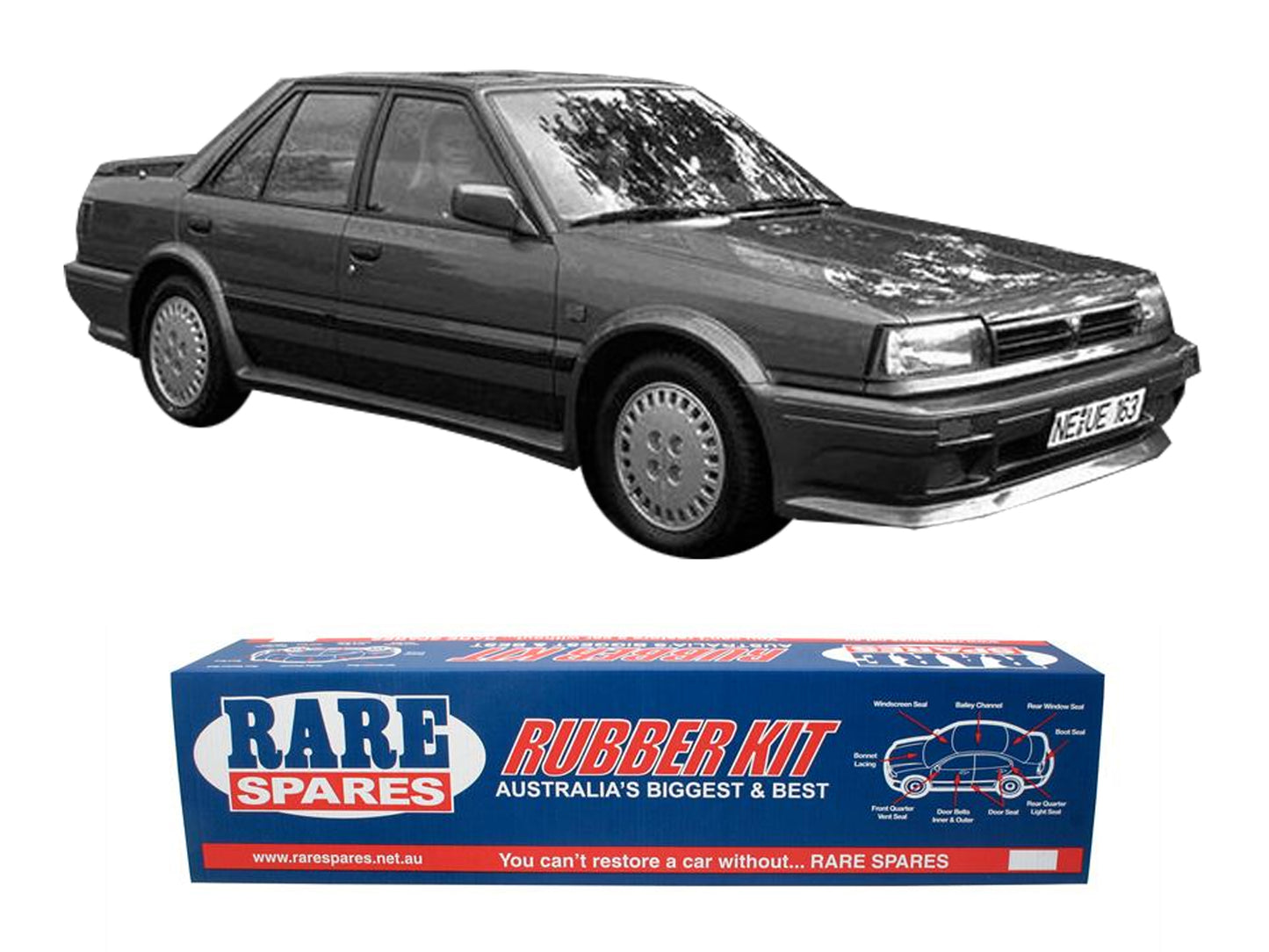 Body Rubber Kit Suits Nissan Bluebird Sedan Series 1/2/3 - NIS1