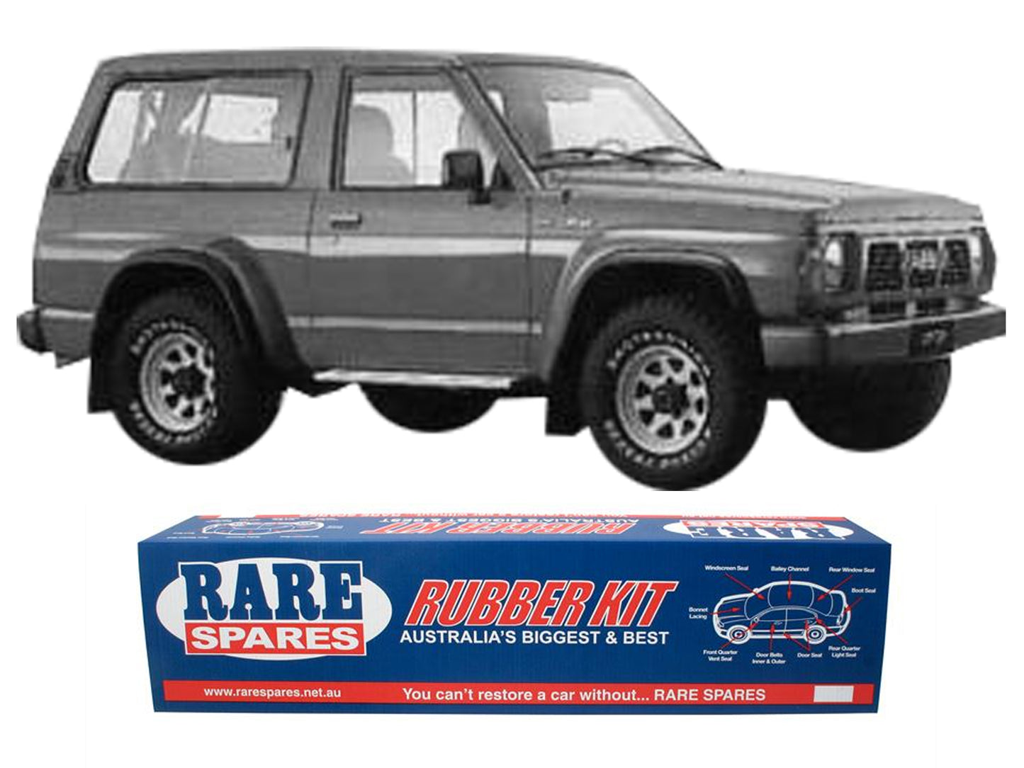 Body Rubber Kit Suits Nissan Patrol GQ 2 Door 88/90 - NIS5