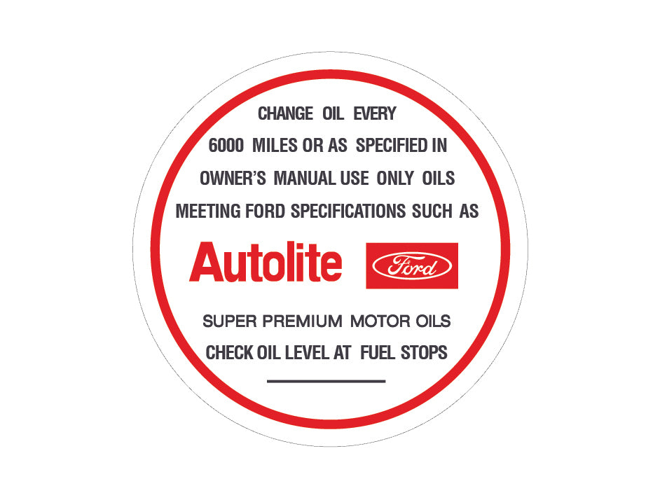Oil Breather Cap & "Autolite" Decal Kit Twist On XW XY ZC ZD V8 - OBCWD1