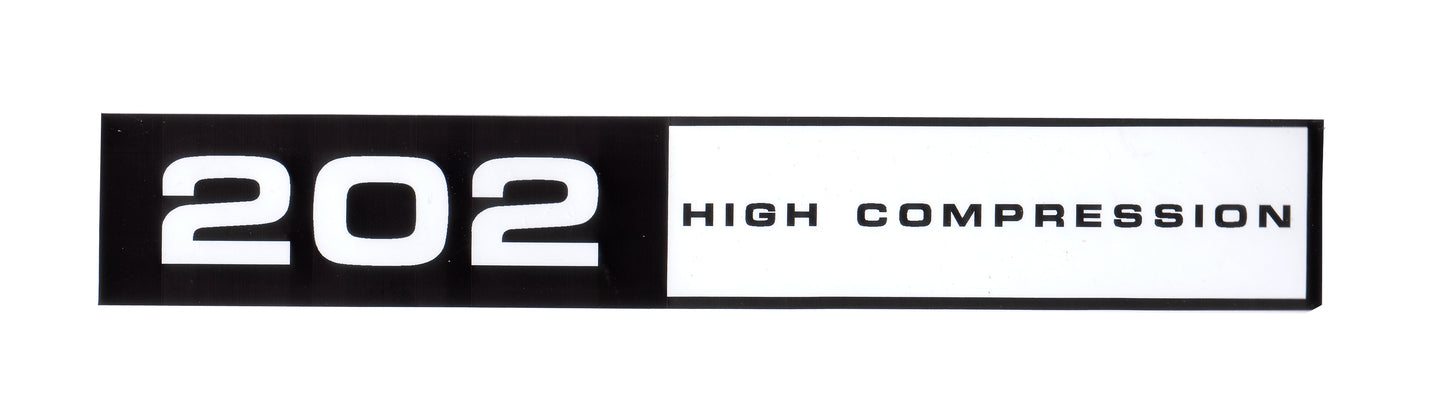 Decal Rocker Cover HQ "202 High Compression" - RCD1001