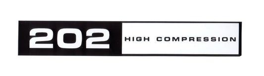 Decal Rocker Cover HQ "202 High Compression" - RCD1001