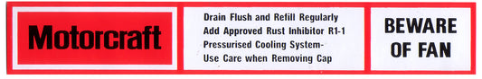 Radiator Support Panel Decal Ford XC XD XE ZH ZJ ZK V8 - RSD2003