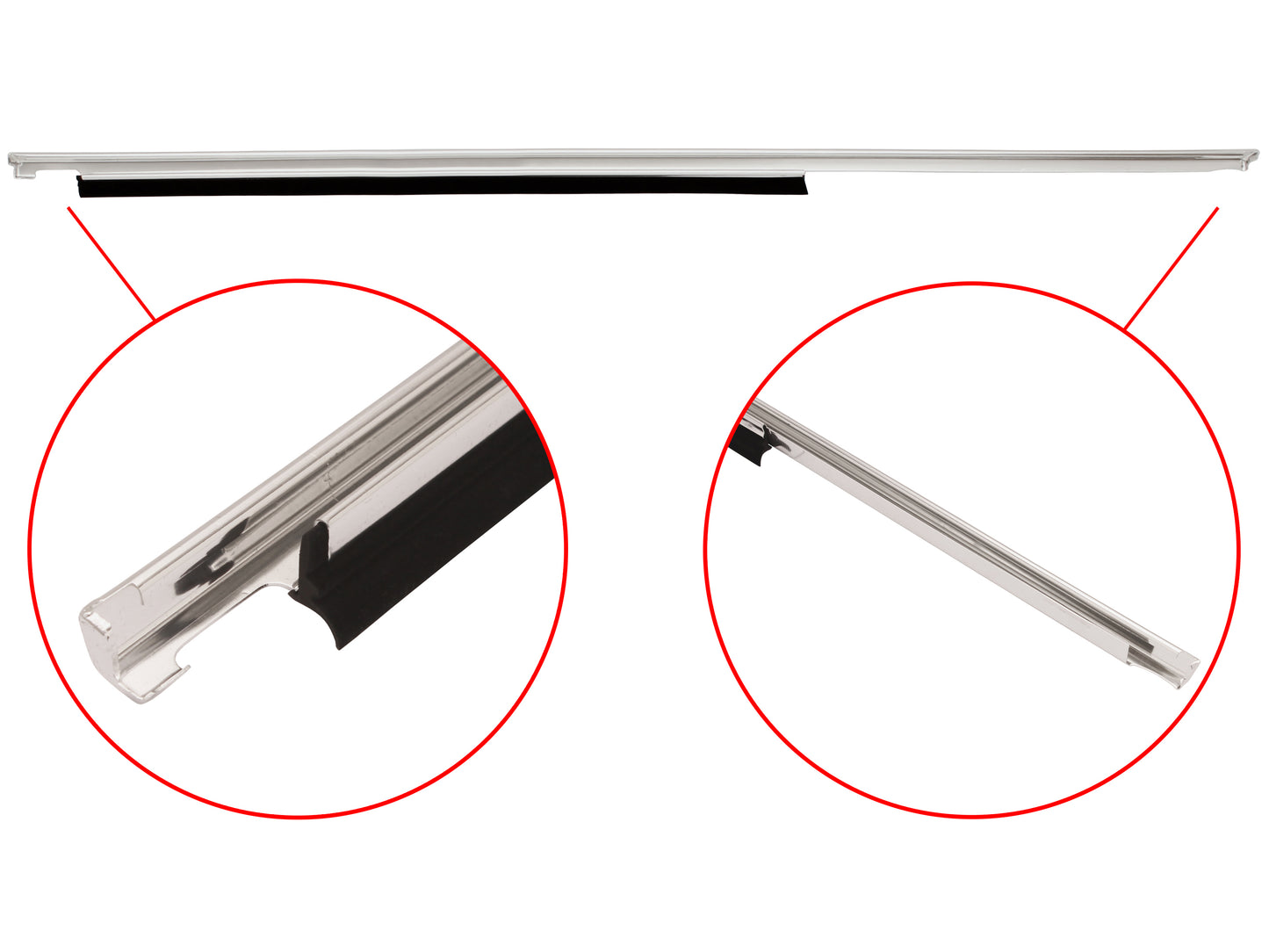 Door Belt & Moulding VB VC VH Commodore Left Rear Outer - RDB1002BL