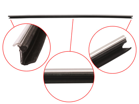 Door Belt VB VC VH Commodore Front Inner Chrome Edge - RDB1003A