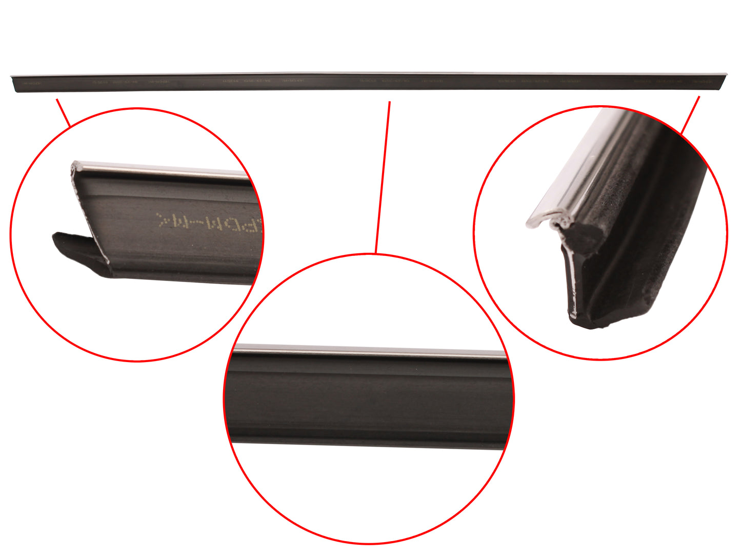 Door Belt VB VC VH Commodore Front Inner Chrome Edge - RDB1003A