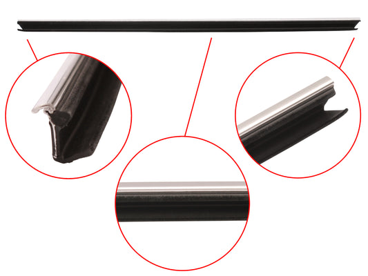 Door Belt VB VC VH Commodore Rear Inner Chrome Edge - RDB1004A